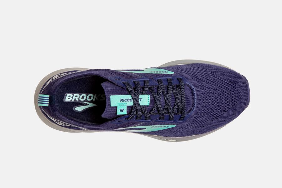 Brooks Ricochet 3 Road Running Shoes Womens Purple/Turquoise 061735-LJI